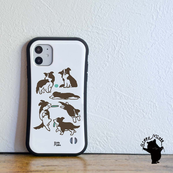 iPhone グリップケース iPhone15 iPhone14 iPhoneSE3＊ボーダーコリー