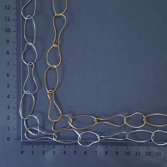 [50cm] オール ステンレス製 ウェーブ チェーン 金属アレルギー対応　 3枚目の画像