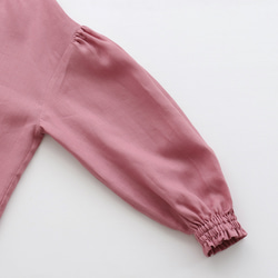 春季亞麻縮褶套頭衫（玫瑰粉紅）TP45。 第14張的照片