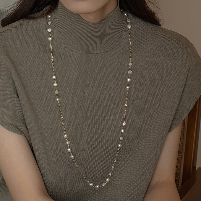 淡水パールのネックレス　淡水真珠　淡水パール　真珠　6月の誕生石 夏の誕生石2024