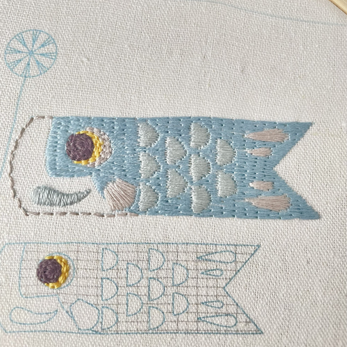 刺繍キット】鯉のぼり☆図案にお名前印刷！！ キット ra.chic