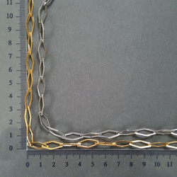 [50cm] オール ステンレス製 ひし形 デザイン チェーン サージカルステンレス 金属アレルギーフ 4枚目の画像