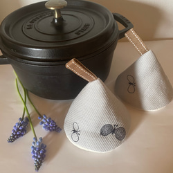 ミナペルホネン タンバリン生地パッチワーク ポットマット 鍋敷き