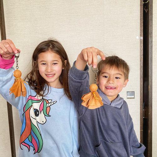 お守り 革で作ったてるてる坊主 入園入学2024 その他雑貨 HAKODATE