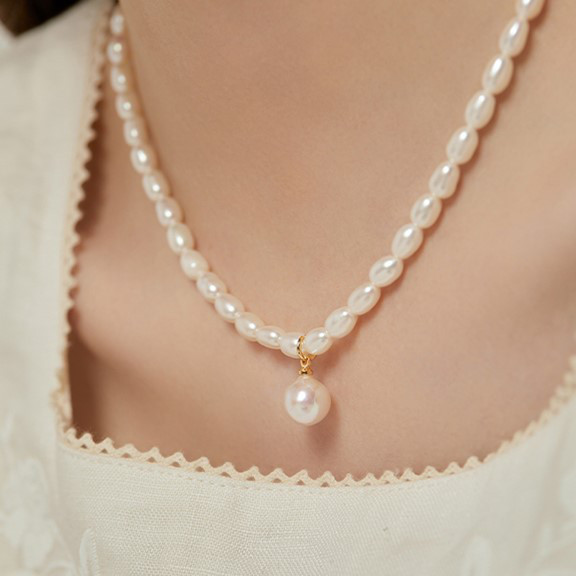 淡水パールのネックレス　淡水真珠　淡水パール  真珠　6月の誕生石 夏の誕生石2024