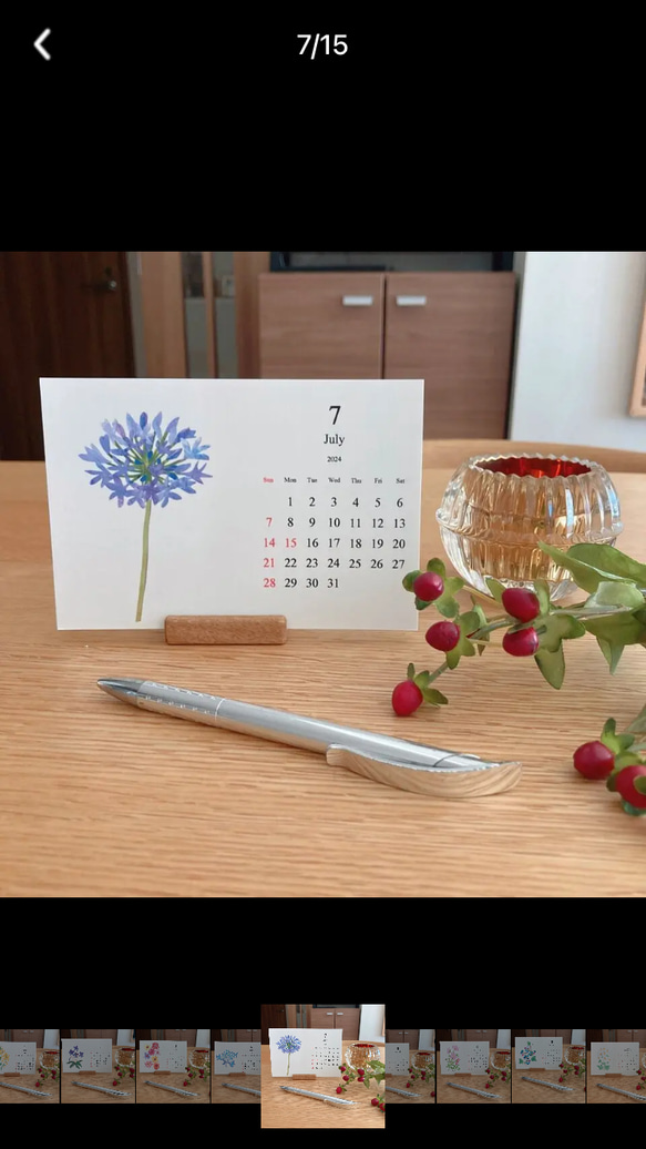 4月始まり 花の癒し卓上カレンダー2024 4枚目の画像