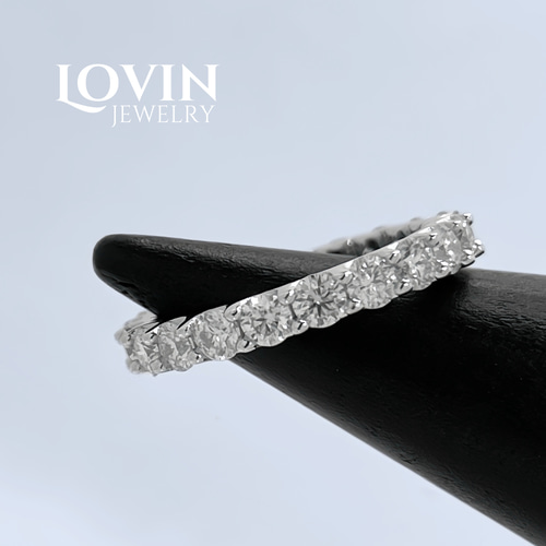 モアサナイト／フルエタニティリング／1石あたり3mm／指輪／シルバー