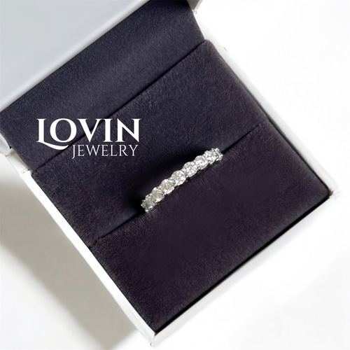 モアサナイト／フルエタニティリング／1石あたり3mm／指輪／シルバー