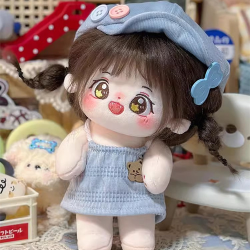 自作ぬいぐるみ・濃い肌色の女の子 🛀ぬ〜どとこしたおる 【褐色肌ぬいちゃん用】10cmぬいサイズ