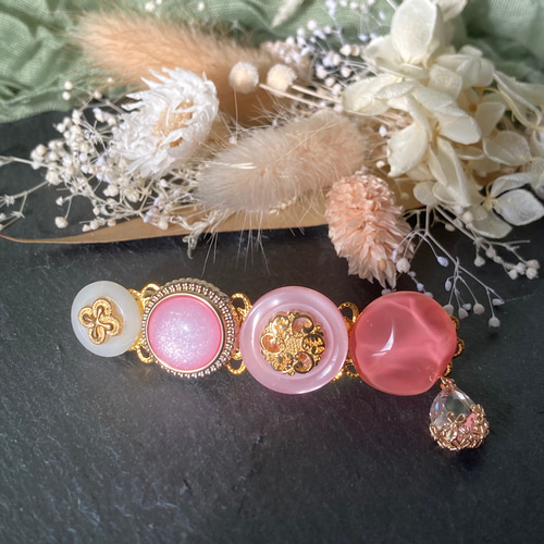 NO.248 ハンドメイドヘアアクセサリー　バレッタ　カボション　レジン NO.248 ハンドメイドヘアアクセサリーバレッタカボションレジン