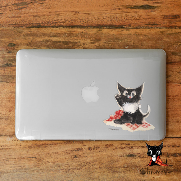 Macbook ケース カバー macbook Air Pro 16/15/14/13/11ケース 黒猫 かわいい 2枚目の画像