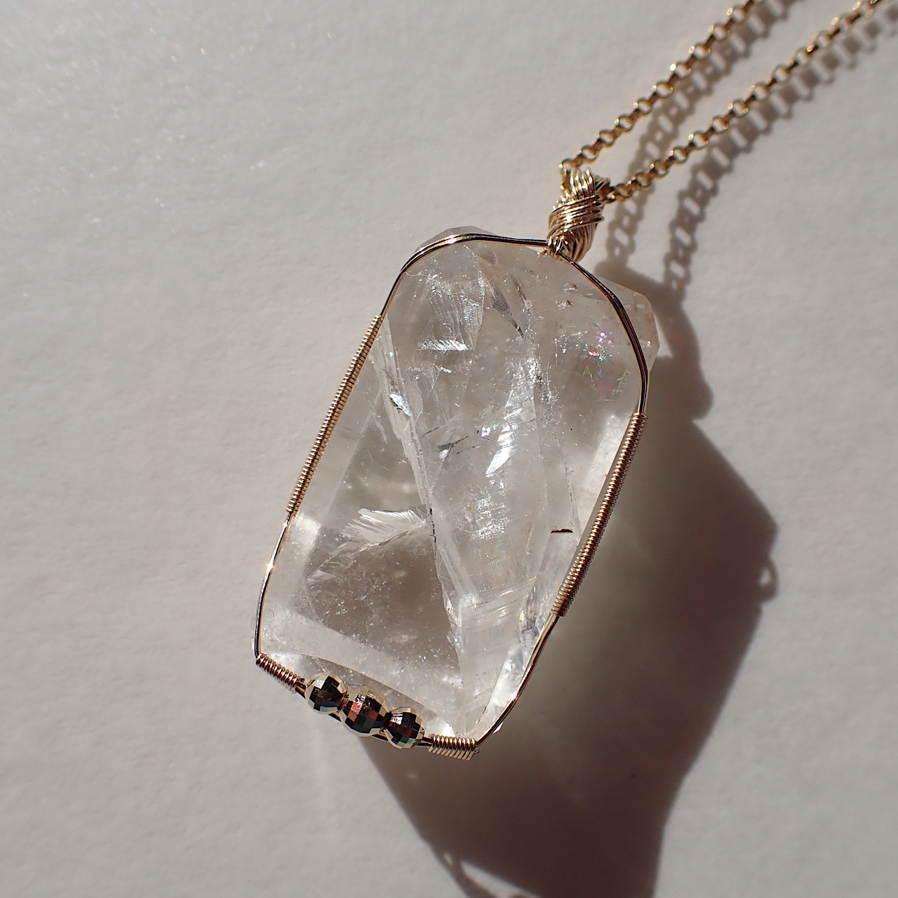 女神巻き®︎クオーツインクオーツのペンダントトップ