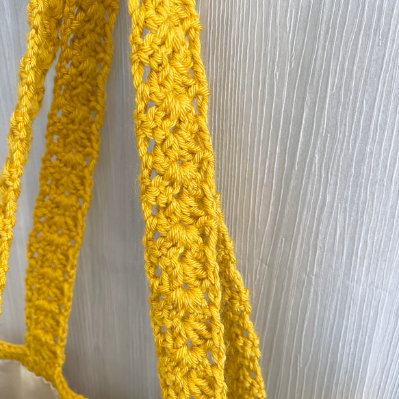 パイナップル編みのマルシェバッグ　春コーデ　肩掛け　マスタードイエロー　てあみ　ニットバッグ　ナチュラル 人気・おすすめ｜使いやすい・旅行におすすめ 品質保証 全国発送 正規品・日本国内発送・安心保証付き