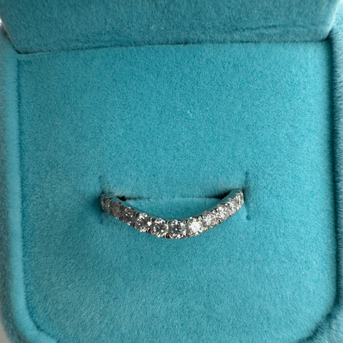 モアサナイトハーフエタニティリング 約0.39カラット S925＋ホワイト