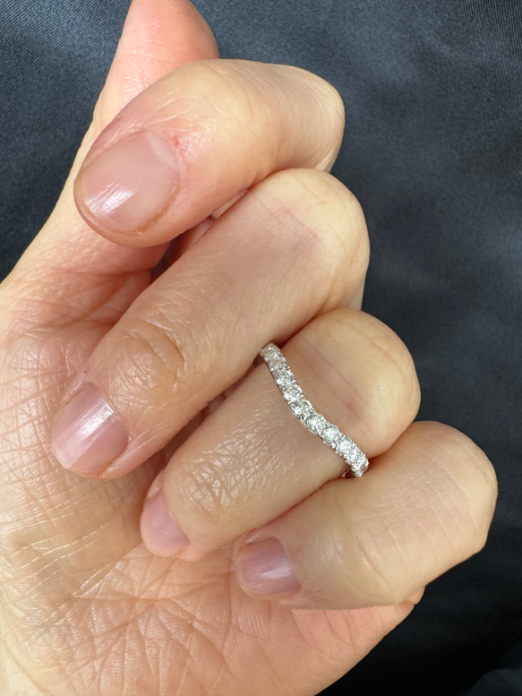 ⚫︎⚫︎⚫︎新品、未使用、10号⚫︎⚫︎⚫︎モアサナイトハーフエタニティリング　約0.39カラット　S925＋ホワイトゴールドコーティング（金メッキ） モアサナイトハーフエタニティリング 約0.39カラット S925＋ホワイト