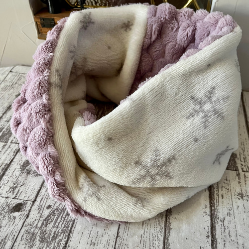 ポップコーンボア♡結晶柄ボアネックウォーマースヌード スヌード