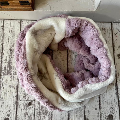 ポップコーンボア♡結晶柄ボアネックウォーマースヌード スヌード