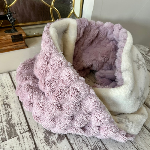 ポップコーンボア♡結晶柄ボアネックウォーマースヌード スヌード