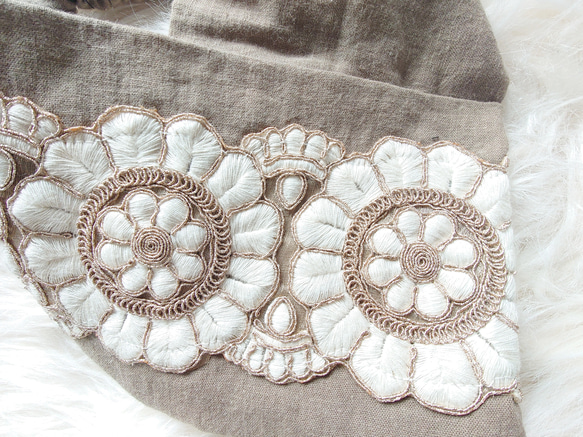 インド刺繍リボンのヘアバンド 4枚目の画像