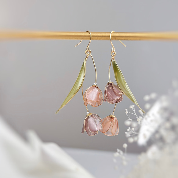 チューリップ ピアス/イヤリング ディップアート アメリカン