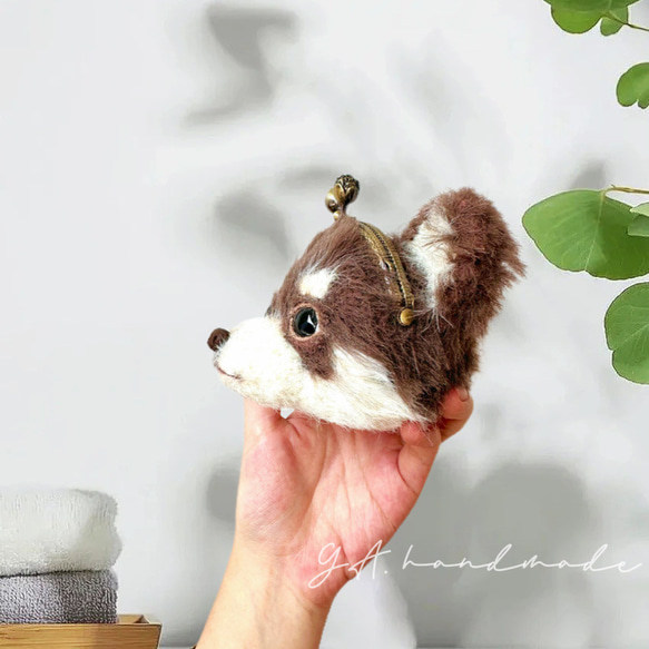 巧克力吉娃娃包包 |寵物 動物 狗狗 口金包 客製 送禮 可愛 第3張的照片