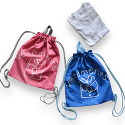 《選べるカラー》ナップサック　体操着入れやサブリュックに！ 入園入学グッズ 2枚目の画像