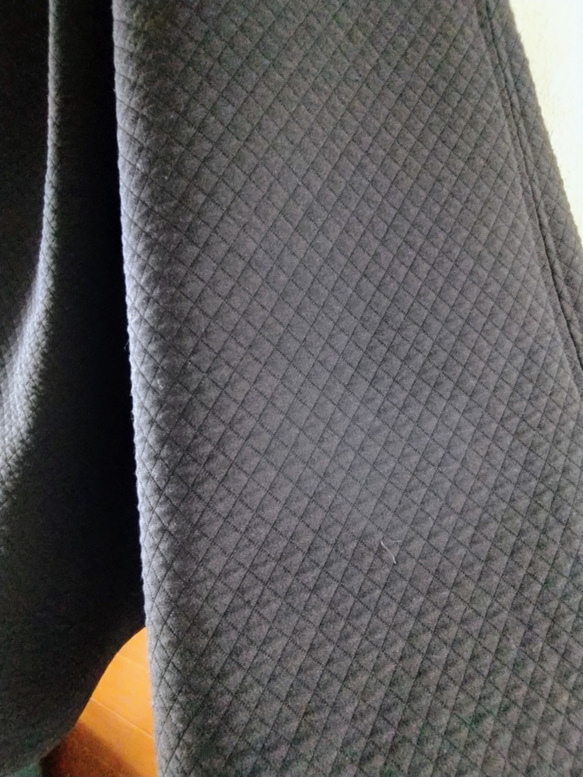 Woolキルトのたっぷりギャザースカート　ブラック 6枚目の画像