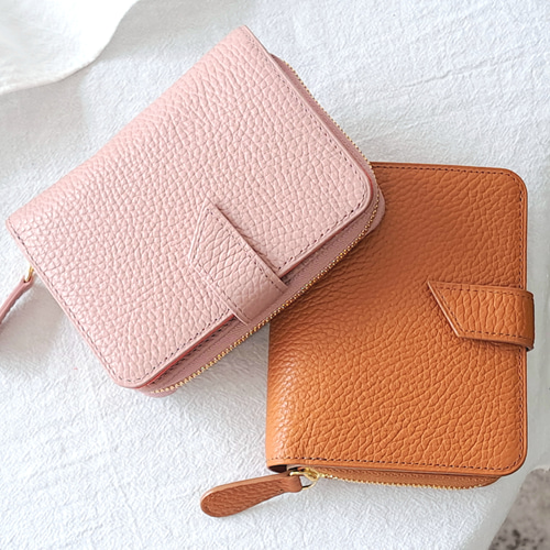 【新品、未使用】ピンク 二つ折り財布 大容量 二つ折り財布 / くすんだピンク / 大容量 / レディース / 使い