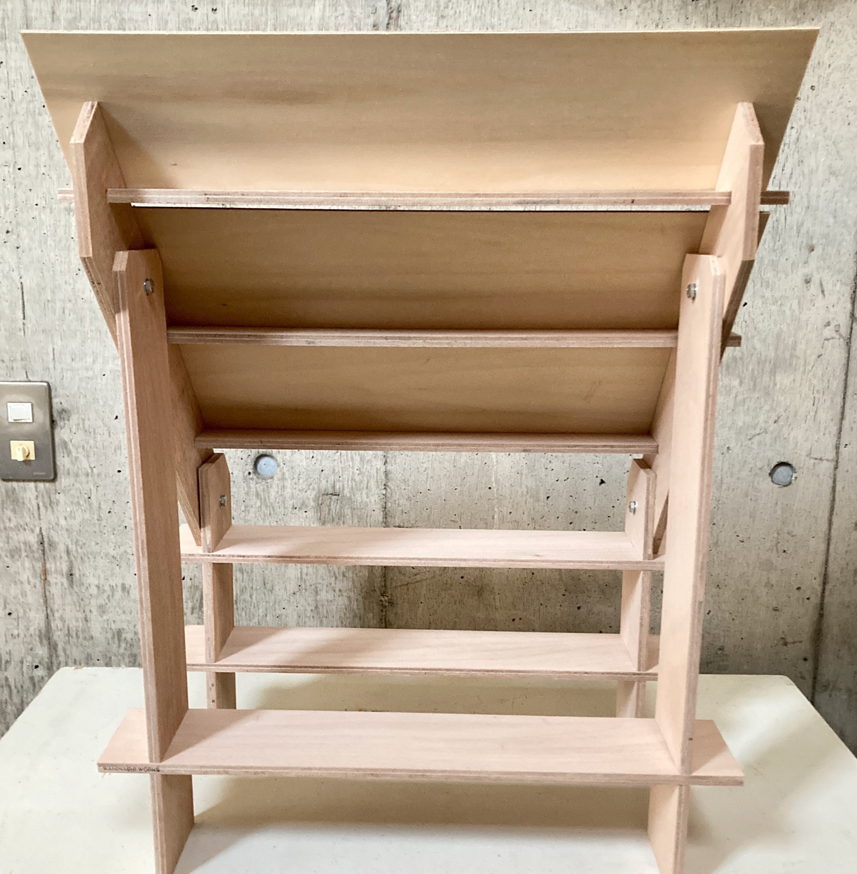 什器 ひな壇スリムアクセ5段/背面1段/50幅/普通合板〈上質材〉 3Way イベント什器 ディスプレイ 什器 什器 ひな壇スリムアクセ5段/背面1段/50幅/普通合板〈上質材〉 3Way イベント什器 ディスプレイ 什器