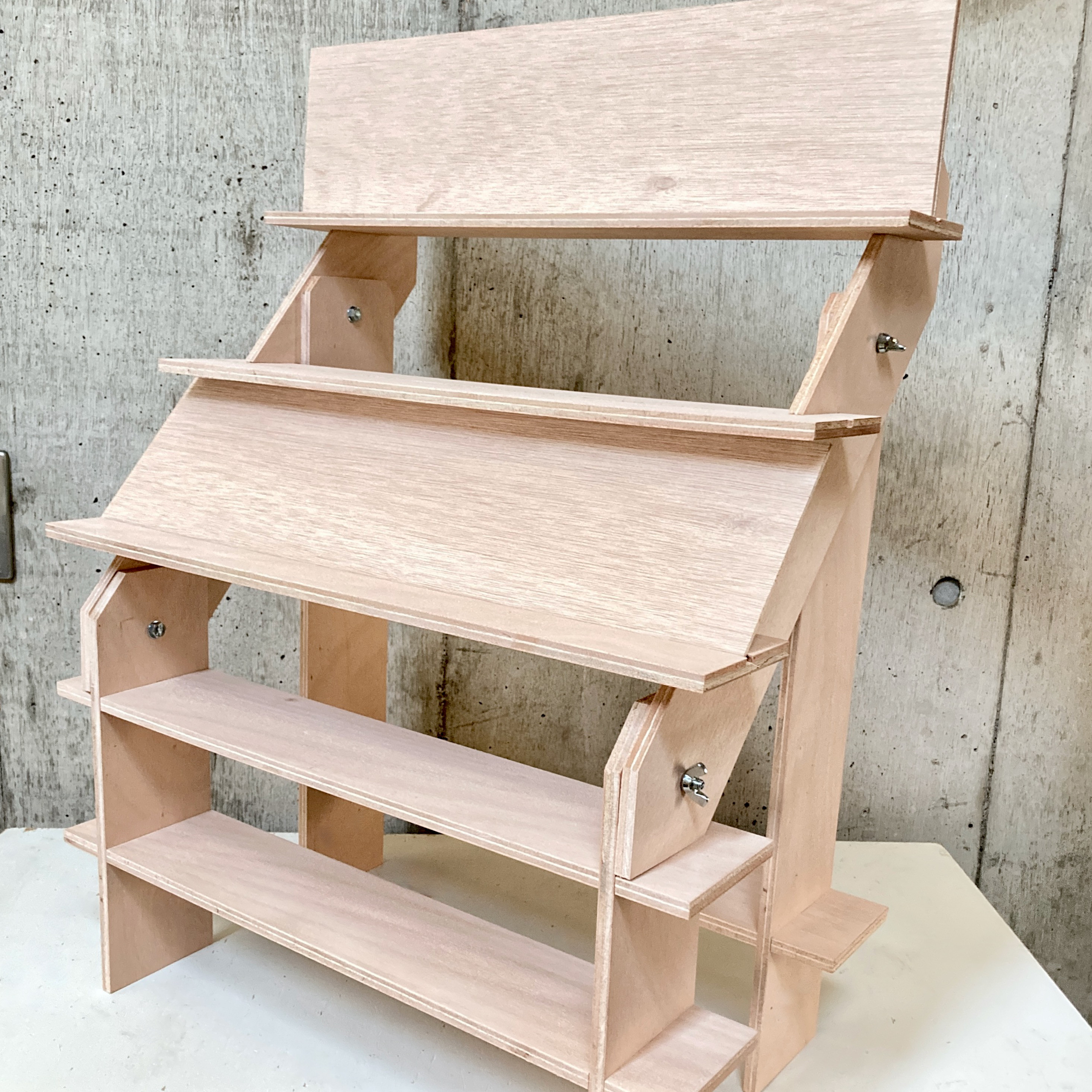 什器 ひな壇スリムアクセ5段/背面1段/50幅/普通合板〈上質材〉 3Way イベント什器 ディスプレイ 什器 什器 ひな壇スリムアクセ5段/背面1段/50幅/普通合板〈上質材〉 3Way イベント什器 ディスプレイ 什器