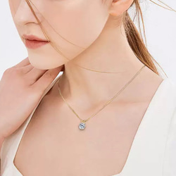 最高品質 【1ct】GOLD モアサナイト 人工ダイヤモンド ネックレス 5枚目の画像