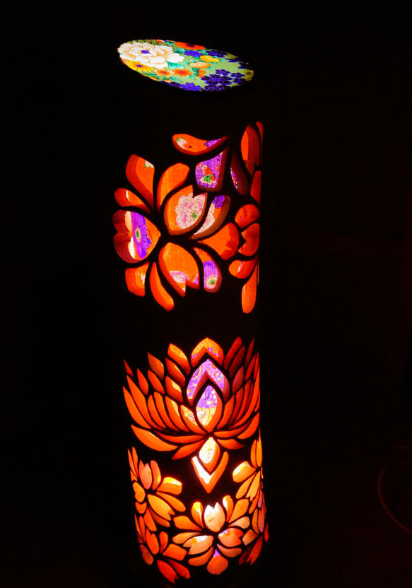 曲がり竹★竹灯り・竹あかり・竹灯籠　～～ 癒しの灯り　華衣ライン★蓮水★～～ 曲がり竹★竹灯り 竹あかり 竹灯籠　～～