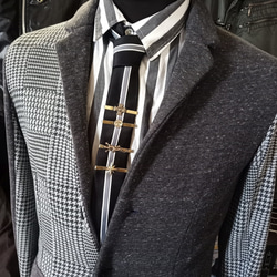 真鍮ブラス製　スパークスタータイピン・タイバー　ネクタイやマネークリップ、ポケットの飾りに 7枚目の画像