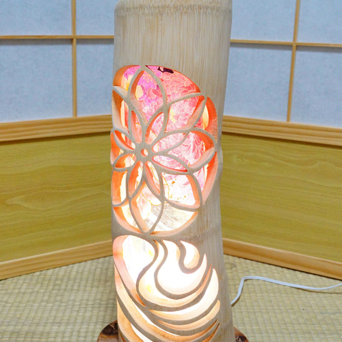 曲がり竹★竹灯り・竹あかり・竹灯籠　～～ 癒しの灯り　華衣ライン★玉華★～～ 曲がり竹☆竹灯り・竹あかり・竹灯籠 ～～ 癒しの灯り 華衣ライン☆玉