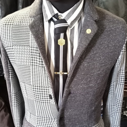 真鍮ブラス製　アイアンクロスタイピン・タイバー　ネクタイやマネークリップ、ポケットの飾りに 3枚目の画像