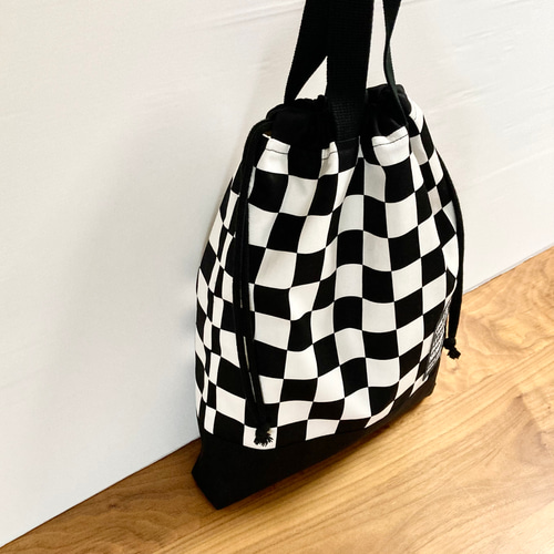 チェッカーフラッグの入園入学3点セット レッスンバッグ+シューズ