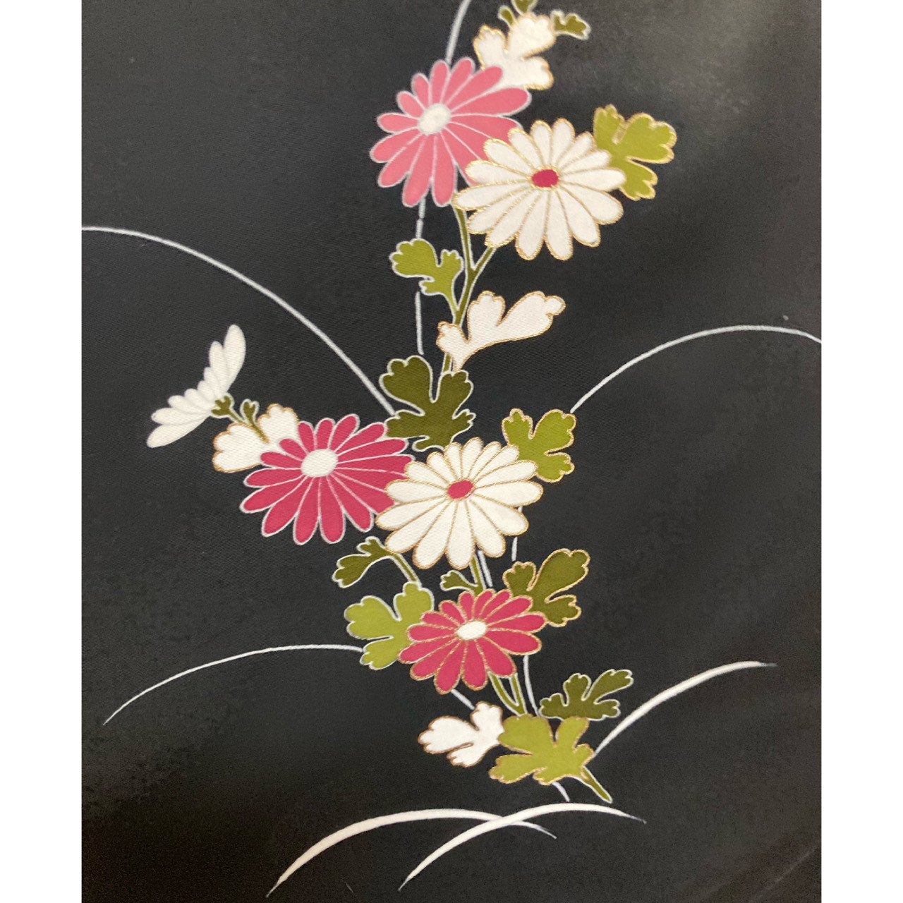 絵羽織のワンピース(ストール付き) 着物リメイク 布 ワンピース