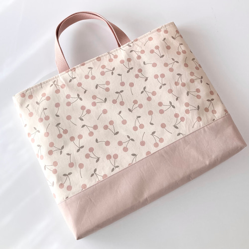 ⭐SET）入学セット3点セット さくらんぼ くすみピンク 手提げ 靴