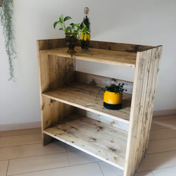 収納棚 オープンラック ウッドチェスト キッチンラック 本棚 棚