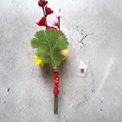 ひなまつりミニタペストリー❁春まつり❁No.78　タペストリー　ひな祭り　お雛さん　ひな飾り　桃の節句　花束 9枚目の画像