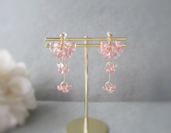 。Cherry blossoms。 earring／pierce*4275* 5枚目の画像