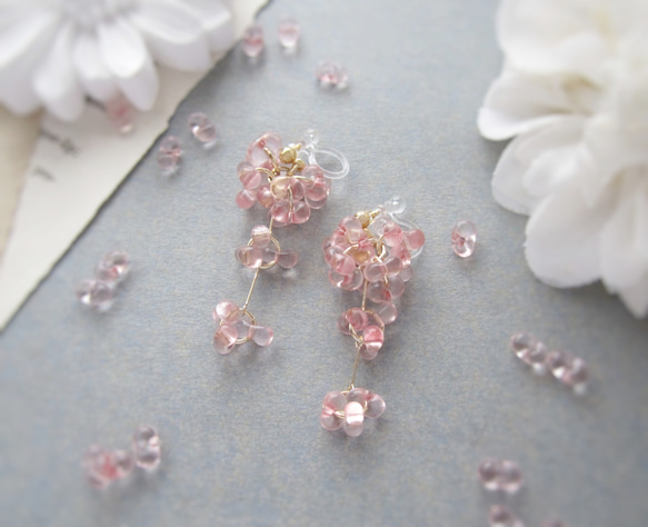 。Cherry blossoms。 earring／pierce*4275* 1枚目の画像