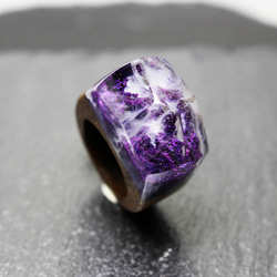 【現品限り Sale 40%off】 Amethyst World  ウッドレジンリング　13号 3枚目の画像