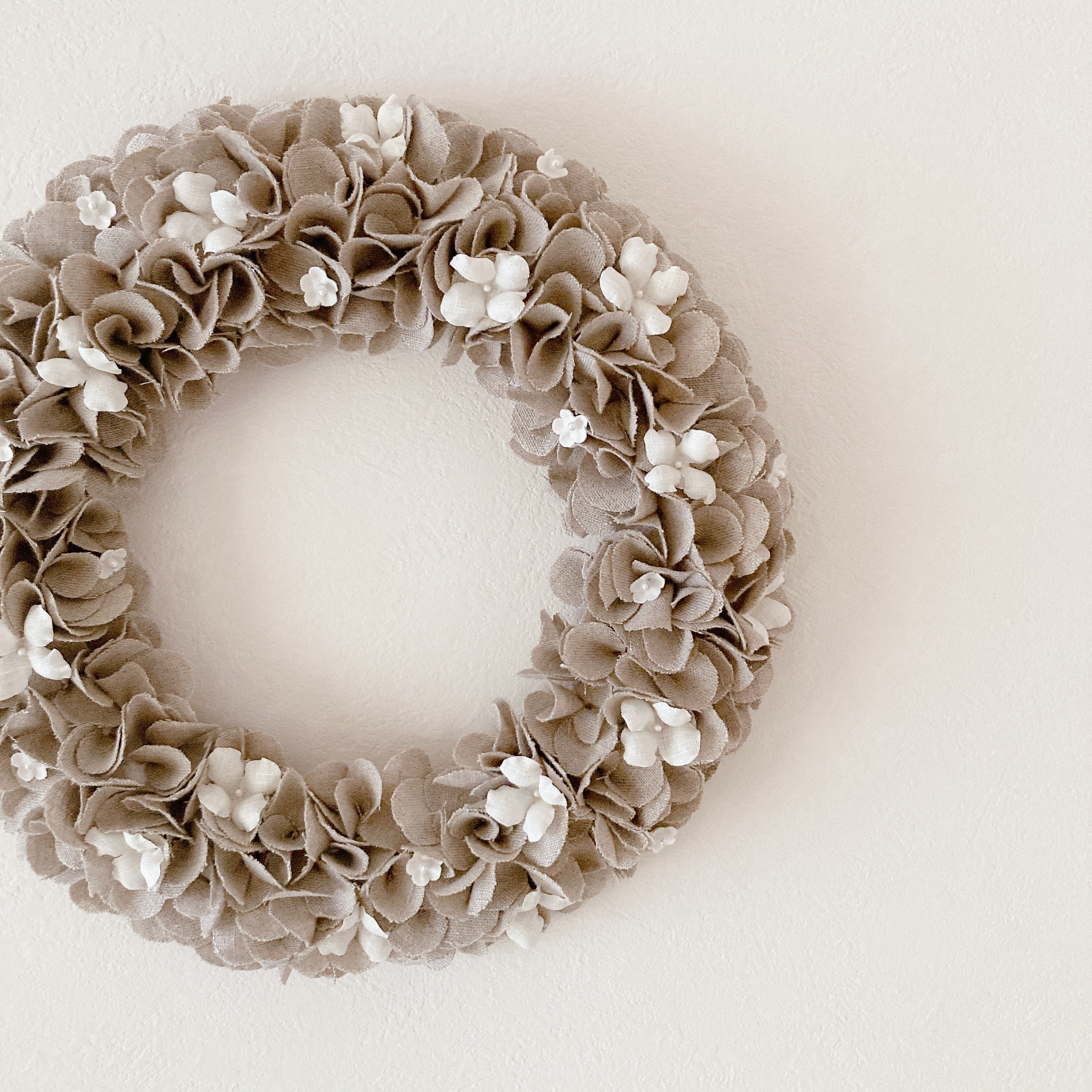 リネンのナチュラルリース　約29㎝