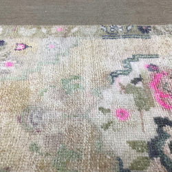 手織りトルコ絨毯 94x50cm ヴィンテージラグ 5枚目の画像
