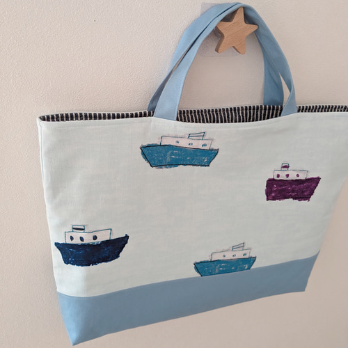 入園入学用品オーダーページ大きめレッスンバッグ裏地キルティング男の子