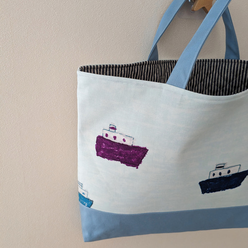 入園入学用品オーダーページ大きめレッスンバッグ裏地キルティング男の子