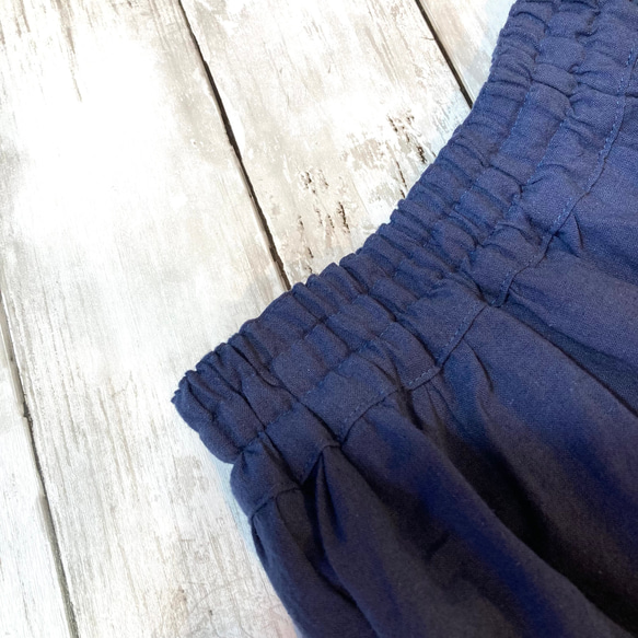 国産⭐︎綿麻4枚ハギＡラインスカート(アンティークブルー)by彩苺[Ｍ2408] 8枚目の画像