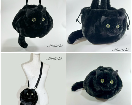 2409-44 ミニチュア巾着トートサシェ 香り袋 パネル ネコちゃん ③ 2409-44 ミニチュア巾着トートサシェ 香り袋 パネル ネコちゃん ③