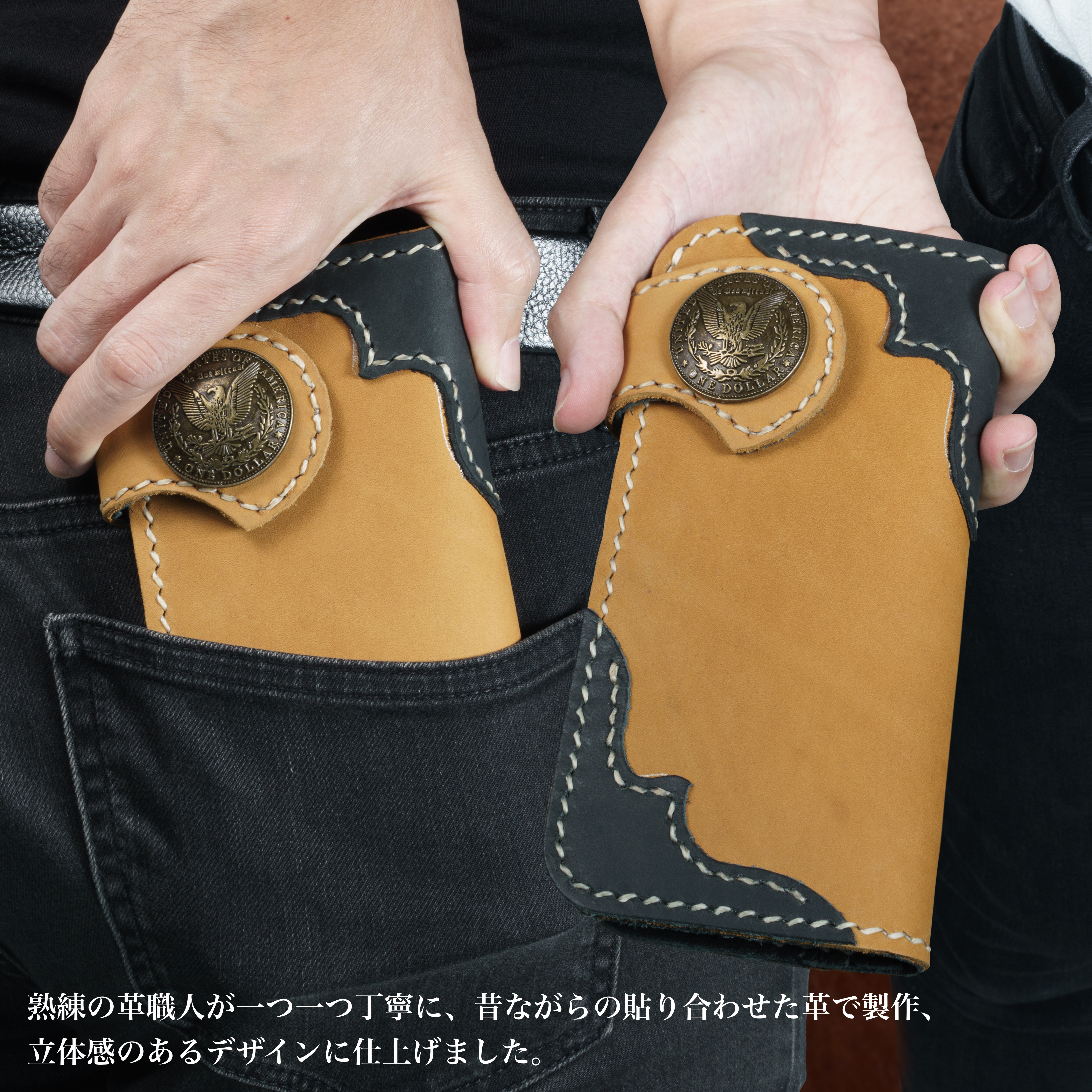 財布 メンズ バイカーズウォレット 長財布 本革 ライダースウォレット レザーウォレット 二つ折り 財布 メンズ 革財布